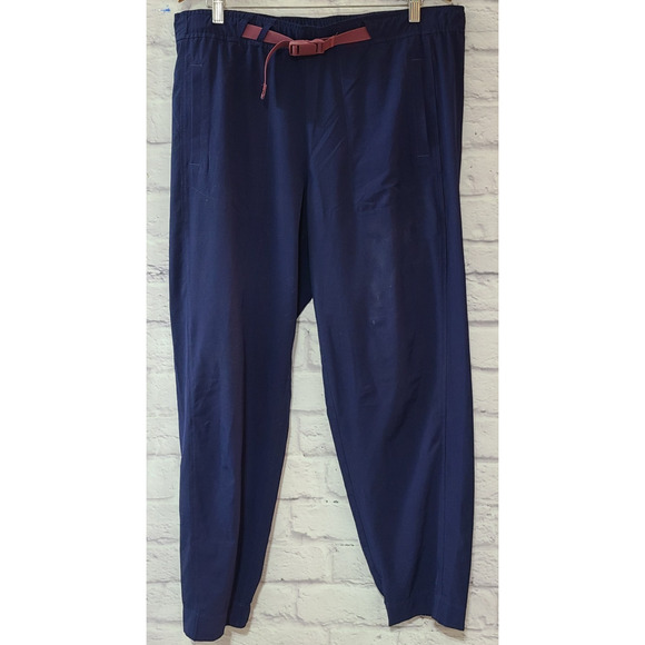 Title Nine Aero Tech Pants Women's XL Navy Blue Elastic Waist Outdoor Gorpcore - Picture 1 of 6